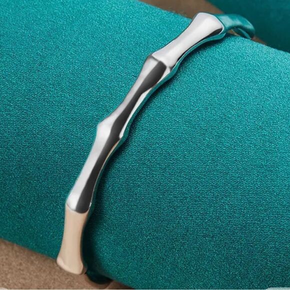 925SS BAMBOO STYLE BANGLE - Picture 3 of 4